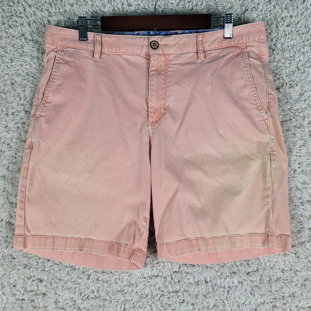 Tommy Bahama Boracay Shorts Mens 36 Pink Great Condition Cotton Tencel Chino